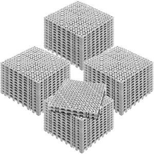 50 Pezzi Piastrelle Incastrabili in PVC Grigio 30x30 cm, Antiscivolo, Drenanti, Morbide, per Pavimentazione - Product Image 1