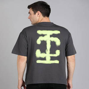 เสื้อยืดคอตตอนย้อนยุคแบบเปิดไหล่ น้ำหนัก 230 กรัม สำหรับผู้ชายและผู้หญิง แขนสั้น ทรงหลวม สวมใส่เป็นเสื้อนอก ลายเรียบ - Product Image 3