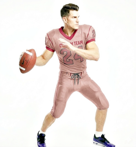 Uniforme de Fútbol Americano de Malla con Poliéster de Calidad Profesional en Color Rosa, Conjunto de Jersey con Pantalones Cortos y Logotipo Personalizado - Product Image 6