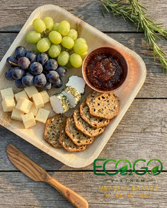 Microwave Safe Biodegradable Areca Palm Leaf <b>Plates</b> | Heavy Duty Leak Proof <b>Disposable</b> Dinnerware | Eco Natural Wooden Tableware - Product Image 3