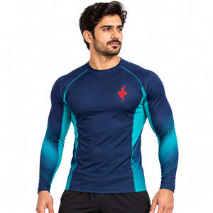 T-shirt de compression à manches longues pour homme, idéal pour la gym, l'entraînement, le sport, la course, le cyclisme et le surf - Product Image 1