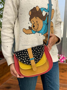 Nouveau sac à main en cuir recyclé élégant occidental sac à main multicolore véritable fait à la main femmes cheveux sur les sacs à bandoulière à imprimé Animal - Product Image 2