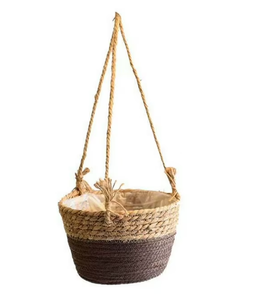 Macetas de Almacenamiento de Mimbre y Algodón de Estilo Retro, Hechas a Mano en Vietnam, Ecológicas, con Asas - Product Image 1