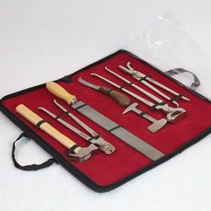 High Quality Stainless Steel Horse Farrier Tools <b>Kit</b> Manual Hoof Trimming Care Set CE ISO - Product Image 1