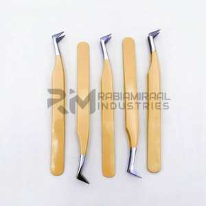 แหนบต่อขนตา RMI สีเหลือง รุ่น Beautiful Girls Collection 45 องศา แบบรัสเซียน บูทวอลุ่ม ไดมอนด์กริป - Product Image 3