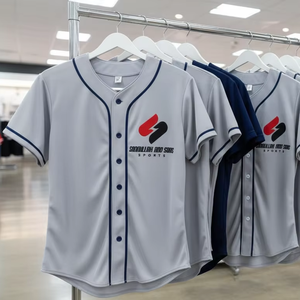 Premium Baseball Jersey Men Women Button <b>Down</b> Sports Jersey Breathable Polyester Custom Team Uniform Sportswear Wholesale OEM - Product Image 6