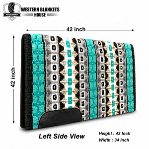 Western Blankets House Classic Training New Zealand Wool Heavy Show Professional Grade Hand Woven <b>Fleece</b> Cotton Outer Shell - Product Image 1