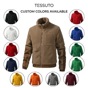 Chaqueta de Forro Polar para Hombre, Cuello Alto, Cierre Completo, Térmica, Gruesa, para Invierno, Colores Personalizados, Chaqueta Sherpa - Product Image 4