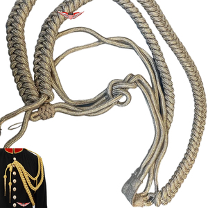 German Silver Dress Aiguillette German Dress Silver Aiguillette For bullion and Mylar Costume Aiguillette - Product Image 5