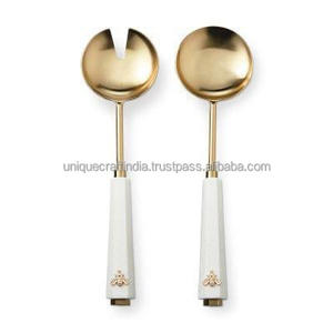 Silver Gold Plated Handle Cutlery Set Stainless Steel Spoon Fork <b>Knife</b> Tableware Wholesale Custom Fine Dining Kitchen Decor Art - Product Image 5