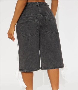 Shorts en jean décontractés pour homme, coupe ample, taille élastique, respirants, écologiques, longueur genou - Product Image 4