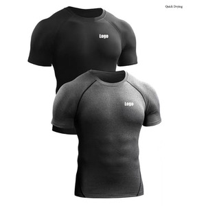T-shirt de compression élastique à séchage rapide pour homme, idéal pour la course, le basketball et le fitness – Vente en gros - Product Image 2