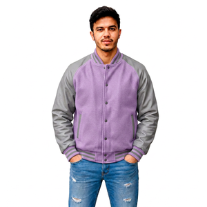 Blouson universitaire personnalisé avec bordures contrastées, fabricant de vêtements streetwear, fournisseur de vêtements en gros à marque privée - Product Image 5