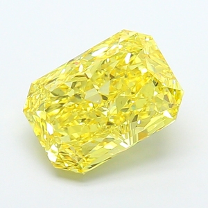 เพชรเหลืองเข้มทรงคุชชั่น รูปทรงเรเดียนท์  ผลิตในห้องปฏิบัติการ ได้รับการรับรอง CVD  แบบเม็ดเดี่ยว  ประกายหรูหราสำหรับงานออกแบบเครื่องประดับชั้นดี - Product Image 1