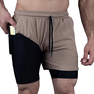 Shorts Deportivos 2 en 1 con Logotipo Personalizado, Doble Capa, para Gimnasio y Running, con Cintura Ajustada, para Mujer - Product Image 3