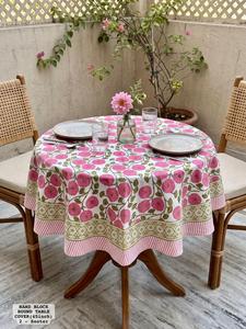Premium Quality <b>Round</b> <b>Table</b> Cover Handmade Cotton <b>Tablecloth</b> <b>for</b> Dining Decor Kitchen and Home Use Available At Wholesale Price - Product Image 5