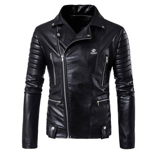 Custom Men Black Genuine <b>Leather</b> <b>Jacket</b> Slim Fit Motorcycle Biker <b>Jacket</b> Waterproof Windproof Premium Cowhide Zipper <b>Winter</b> Coat - Product Image 1