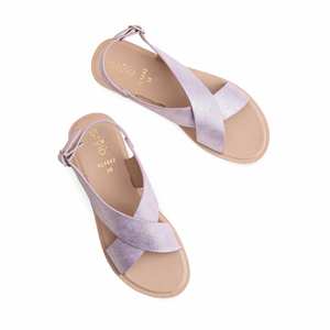 Sandale décontractée à talon violet CL5442 - Product Image 1