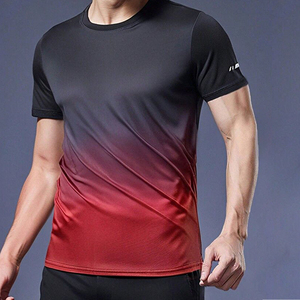 Camiseta deportiva de manga corta con estampado por sublimación transpirable y personalizada — colores vibrantes, líneas llamativas y energía sin fin. Proveedor ODM. - Product Image 2