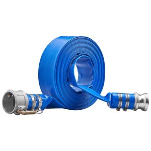 Manguera de Drenaje para Piscina de PVC Resistente de 2 Pulgadas x 50 Pies con Conectores Camlock de Aluminio con Certificación CE, Segura para Nadadores, Compatible con Bombas - Product Image 1