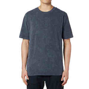 เสื้อยืดวินเทจผู้ชายทรงโอเวอร์ไซส์ ผ้าคอตตอนถัก 100% คุณภาพดี ทรงหลวม คอกลม แบบย้อมสีซีดสไตล์วินเทจ  ไซส์พลัส - Product Image 1