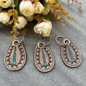 Llavero personalizado de cuero mecanizado a mano 2025, novedad personalizada, llaveros de coche de cuero de vaca genuino de alta calidad, llavero - Product Image 3