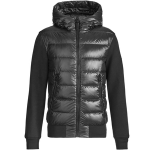 <b>Men's</b> Black Hooded Puffer <b>Jacket</b> With Zipper Closure Windproof <b>Down</b> <b>Filled</b> Casual Winter Coat Slim Fit Regular Length - Product Image 1