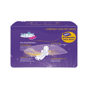 Toallas Sanitarias Premium Sanita de 29 cm con Alas para Uso Nocturno, Alta Absorbencia, Revestimiento Trasero Transpirable, 20 Unidades - Product Image 2