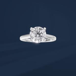 Anillo de Compromiso con Diamante Cultivado en Laboratorio de Corte Redondo de 2 Quilates, Certificado por IGI, en Platino Sólido PT950, Joyería de Lujo para Mujer - Product Image 2