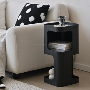 Modern 3-Tier Metal Nightstand Space-Saving Accent Side Table for Small Spaces Bedside Table Storage <b>Shelf</b> Bedrooms Living Rooms - Product Image 5