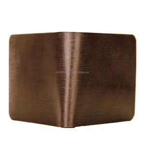 Cartera corta de cuero genuino para hombre con estilo, cierre abierto, tarjetero con bloqueo RFID, monedero, logotipo personalizado, patrón geométrico, venta al por mayor - Product Image 2