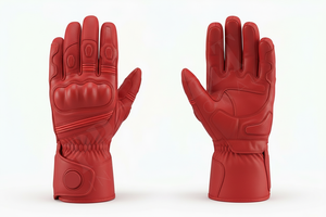 Gants de moto en cuir en gros, protecteurs, personnalisés, tendance, compatibles écran tactile, respirants, antidérapants, résistants aux chocs pour motards - Product Image 6