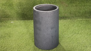 Maceta Cilíndrica Moderna con Aspecto de Hormigón, Textura Rugosa, para Jardín Exterior, Estilo Minimalista - Product Image 2