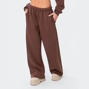 Pantalon de jogging en molleton personnalisé pour femme, patchwork, décontracté, avec taille élastique, pour le sport - Product Image 3