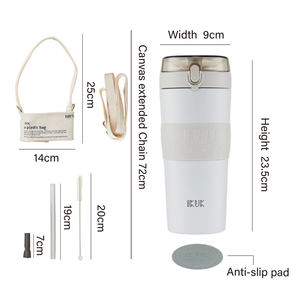 Botella de Vacío Moderna de 26 Onzas/800 ml, SUS304, Revestimiento de Porcelana, Tapa 2 en 1 con Pajita, Aislamiento Térmico Prolongado para Té de Burbujas y Café - Product Image 5