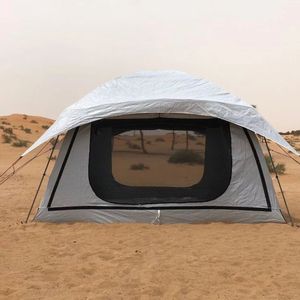 <b>Hot</b> Selling Outdoor Waterproof <b>Red</b> Double 5-6 Person 4 Season Windproof Family Dome Camping Tent Desert All-Weather Relief Tent - Product Image 1
