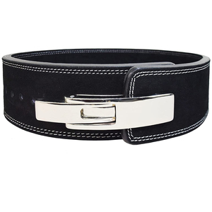 4-Inch Wide Leather Gym Workout Belt 10mm Thick with <b>Foam</b> <b>Padding</b> for Core & Back Support for Weight Lifting - Product Image 1