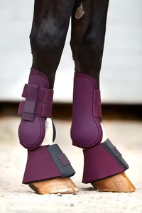 Bottes de protection pour les jambes des chevaux en néoprène de couleur unie pour la protection des jambes des chevaux - Product Image 6