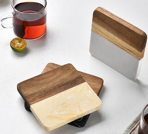 White <b>Gold</b> Black Luxury Hexagon Round square Natural Wood Wooden Marble <b>coaster</b> - Product Image 3