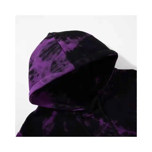Sudadera con Capucha de Forro Polar Tie Dye para Hombre, Cálida, de Manga Larga, Estilo Casual Holgado, Moda Urbana, Top de Otoño Invierno, 100% Algodón - Product Image 2
