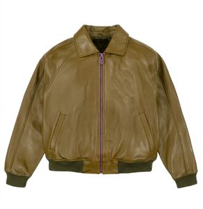 Men's PU Leather Fashion <b>Jackets</b> Winter Casual Zipper Overcoats Breathable and Waterproof Cow Skin Top Clothes Plus Size - Product Image 6