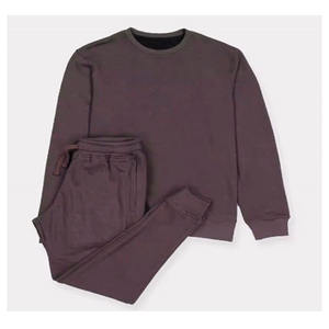 Survêtement unisexe pour homme, tissu respirant uni, manches longues, cordon de serrage, taille élastique, impression de logo personnalisée - Product Image 2