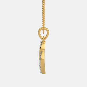 Collar con Colgante Geométrico de Oro Amarillo con Diamante Cultivado en Laboratorio - Product Image 4