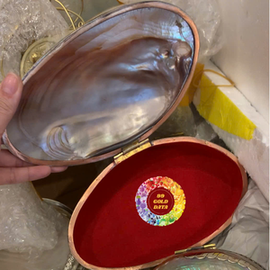 กล่องใส่เครื่องประดับสุดหรู ทำจากเปลือกหอยมุกสีขาว ประดับด้วยนิกเกิล - Product Image 2