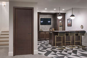 Puerta de PVC y MDF de Apertura Lateral Principal, Estilo Push-Pull, Diseño 3D de Madera para Interiores de Hoteles y Apartamentos en Vietnam, Tamaño Personalizado, Venta Caliente - Product Image 4