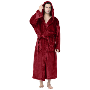 Peignoir en tissu éponge confortable, 100% coton à fibres longues, respirant, peignoirs classiques pour femmes et hommes adultes - Product Image 4