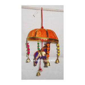 La plus belle broderie Zari faite à la main travail perlé forme de poisson remise décoration d'arbre de Noël ornement avec quantité en vrac - Product Image 3