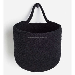 Sustainable Cotton <b>Storage</b> <b>Basket</b> <b>Hanging</b> Organizer for Toys Decorative 1 Pcs Cotton Wall <b>Storage</b> <b>Basket</b> on Cheap Price - Product Image 3