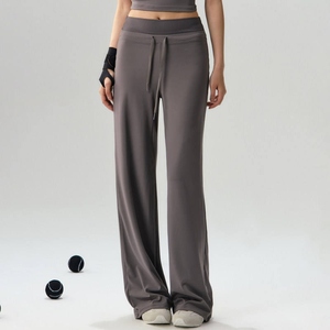 Pantalones Anchos de Mujer con Cordón Ajustable, Bolsillos, Cintura Alta, Elásticos en 4 Direcciones, Pantalones Deportivos Casuales, Pantalones de Yoga - Product Image 4