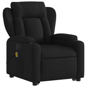 Fauteuil inclinable électrique de massage en tissu noir - Product Image 3